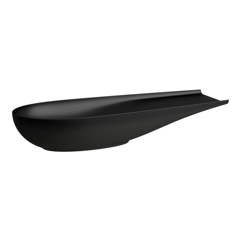 LAUFEN ALESSI ONE 陶瓷立式檯面盆 霧黑色 100x38cm 奢華衛浴