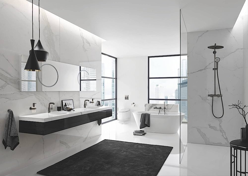 GROHE Euphoria System 310 定溫淋浴系統 - 石墨黑拉絲
