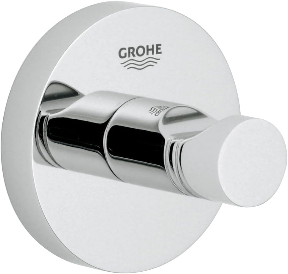 GROHE 40364001 Essentials 系列金属墙面挂钩，镀铬饰面