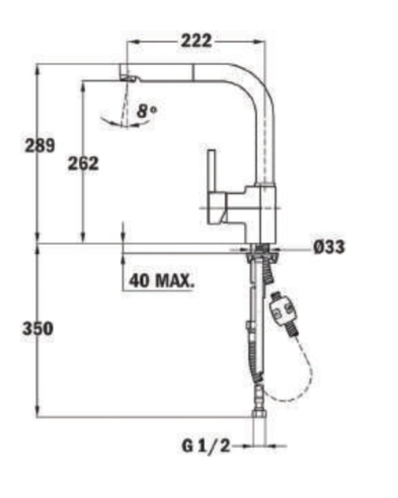 TEKA ARK 938 檯面式伸縮龍頭
