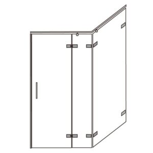【格蘭登】德國 DUSCHOLUX NEXUS L型無框掀開門 <160*100cm