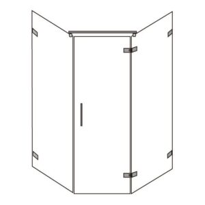 【格蘭登】德國 DUSCHOLUX NEXUS L型無框掀開門 100*100／120*120cm
