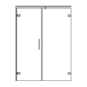 【格蘭登】德國 DUSCHOLUX NEXUS 一字型無框掀開門 <160cm