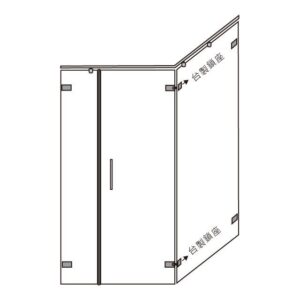 【格蘭登】德國 DUSCHOLUX NEXUS L型無框掀開門 <160*100cm
