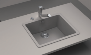 【格蘭登】德國 Hafele Schock QUADRO N-100 Cristalite 花崗岩水槽 49cm