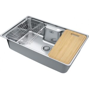 【格蘭登】瑞士 FRANKE Bell 不鏽鋼大單槽 上嵌／下嵌 74cm BCX 610-81 101.0633.599