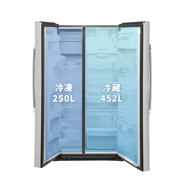 GE 702L 薄型雙門對開冰箱 不鏽鋼
