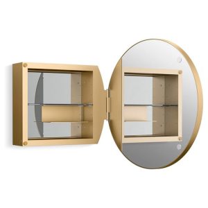 【格蘭登】美國 KOHLER Verdera 圓形鏡櫃(60cm) 霧金 K-35572-BGL