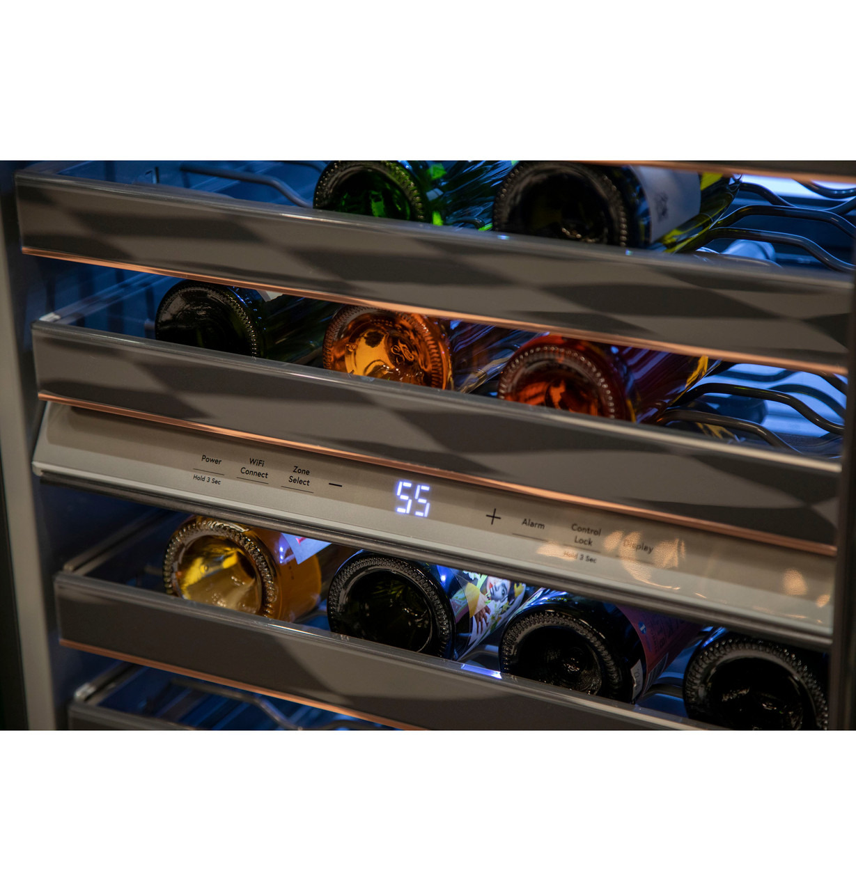 GE Café 133L 46瓶雙溫區紅酒飲料櫃 霧面白